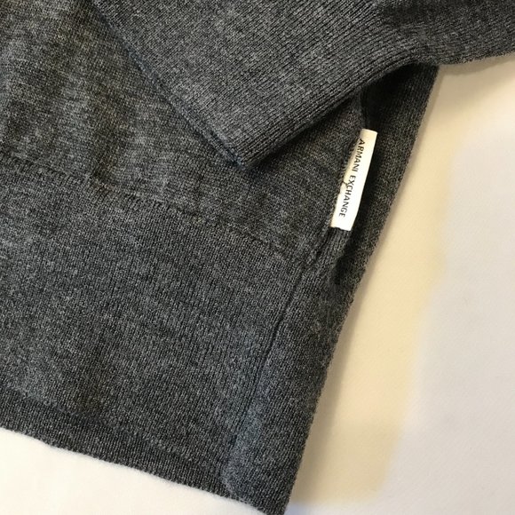 A|X Armani Exchange Men's Sweater Virgin Wool Grey Size 2XL 8NZM3A ZM8AZ NEW $90 - Picture 10 of 13